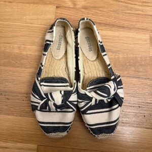 Soludos Stripe Knotted Platform Espadrilles